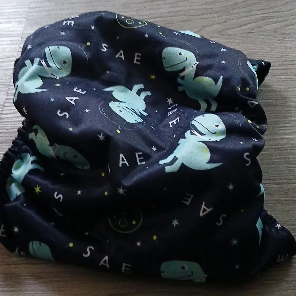 Paw Legend blue dinosaur male reusable diaper bellyband  NWOT Sz M Waist 15